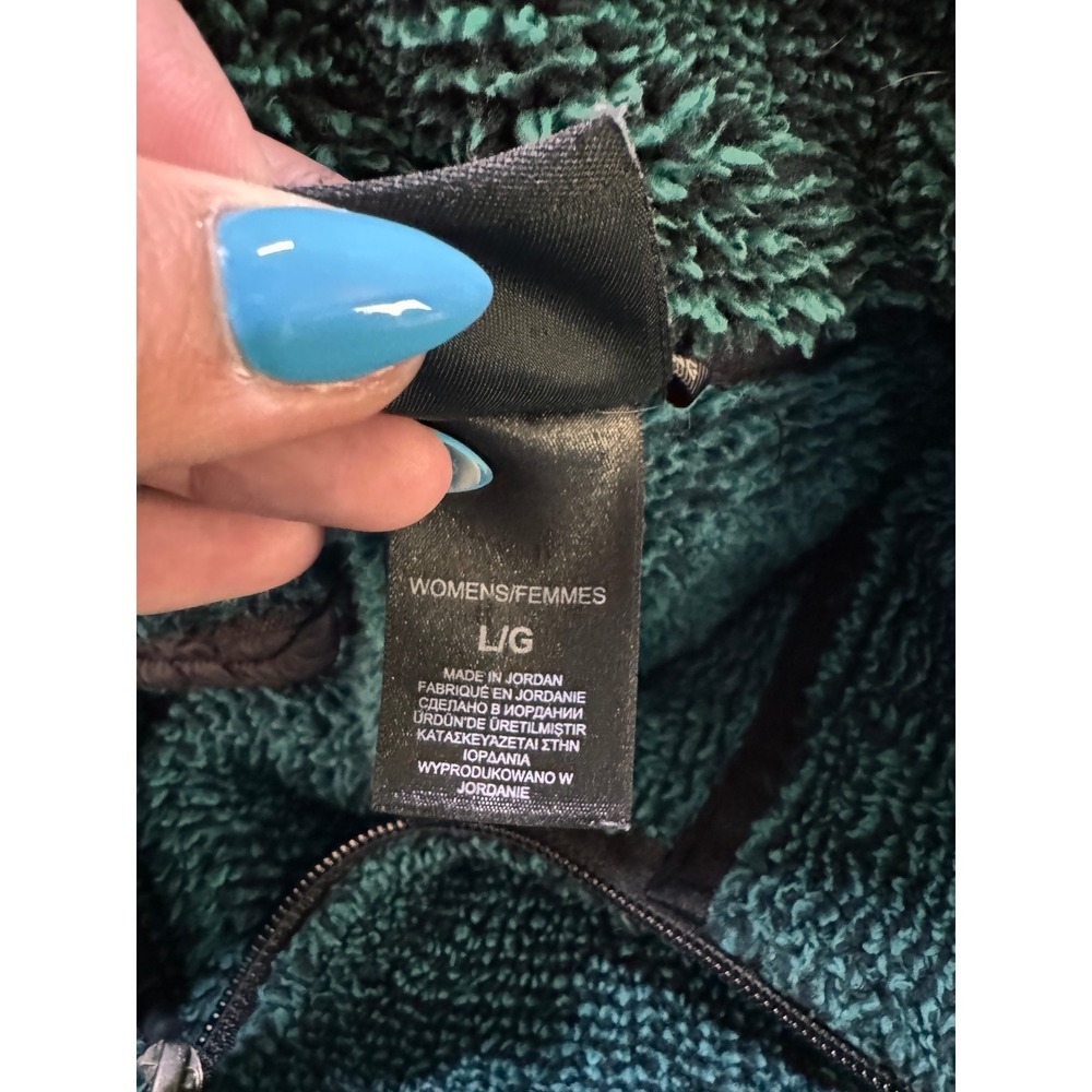 The North Face Osito Fleece Jacket Womens Large Emerald Green Full Zip Sherpa - Picture 6 of 9